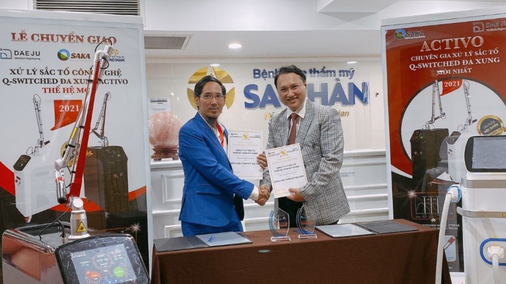 Chuyển giao công nghệ Laser Q-Switched ND YAG đa xung tại Thẩm mỹ viện Sao Hàn