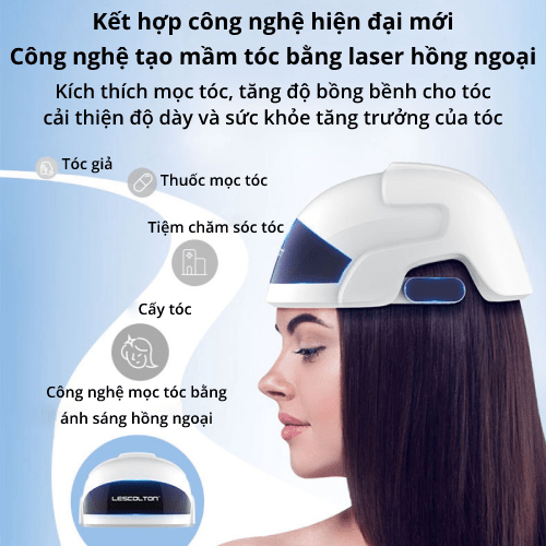 Nón Laser Mọc Tóc Giảm Dầu Chân Tóc - LESCOLTON