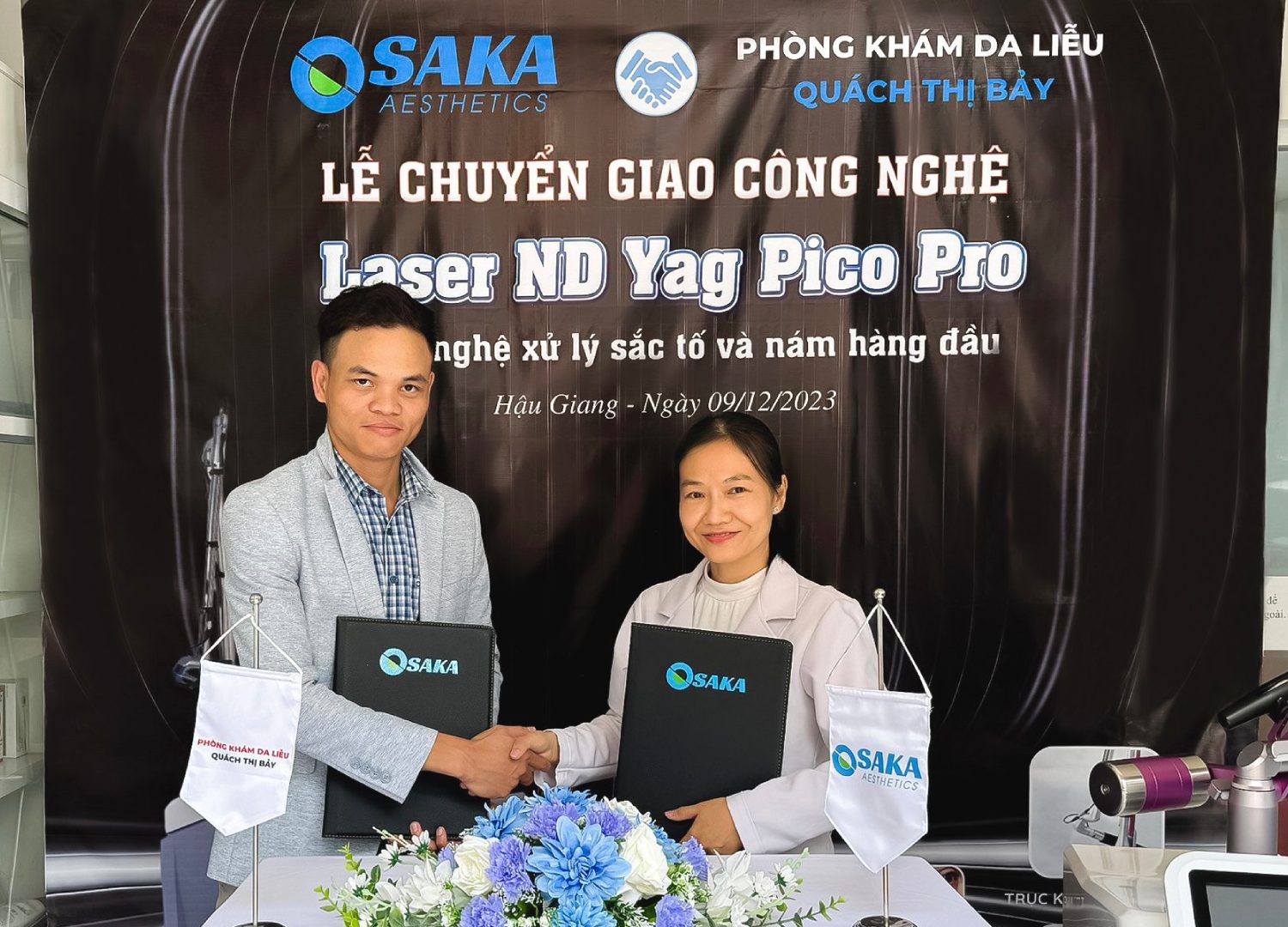 Chuyển giao công nghệ Laser Q-Switched ND YAG tại Phòng khám Da liễu Bác sĩ Quách Thị Bảy