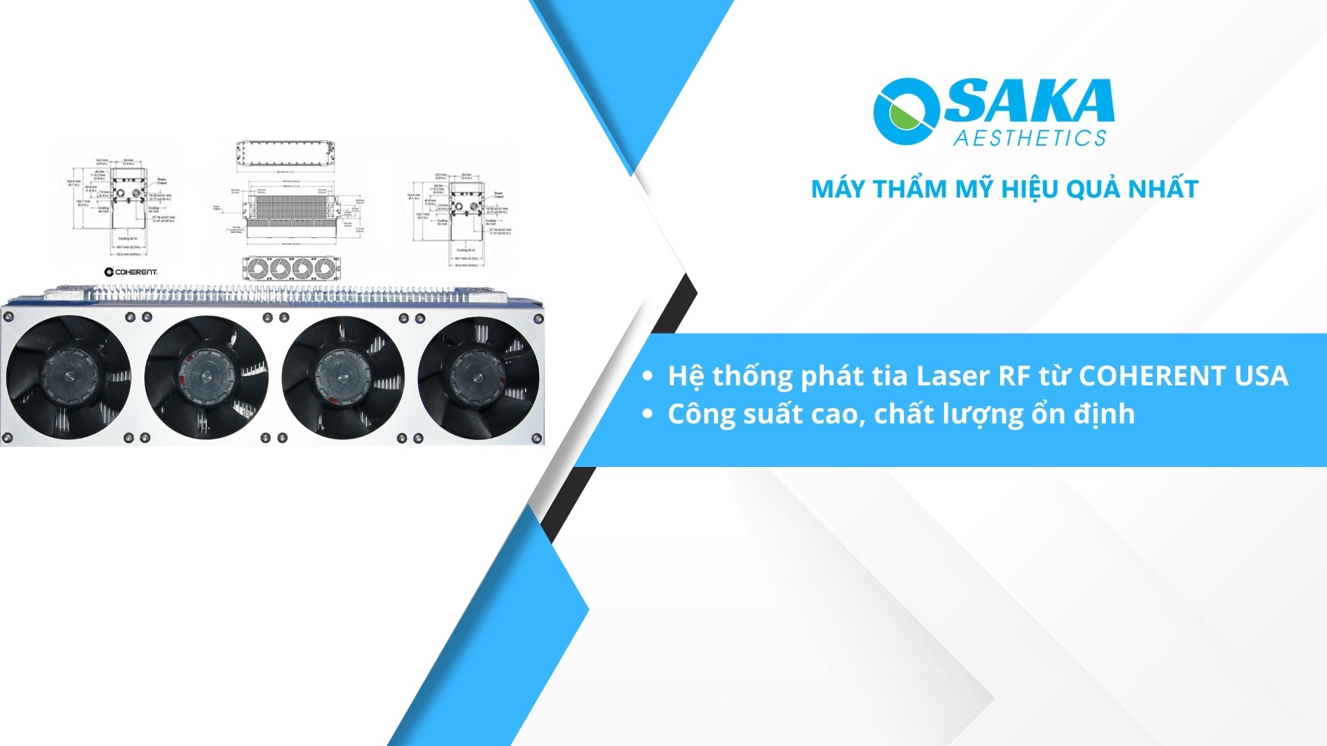 Máy Trị Sẹo, Trẻ Hóa Da Laser CO2 Fractional OSAKA DERMACLEAR Model FG900S Android Hệ thống phát tia laser RF Máy Trị Sẹo, Trẻ Hóa Da Laser CO2 Fractional OSAKA DERMACLEAR Model FG900S Android