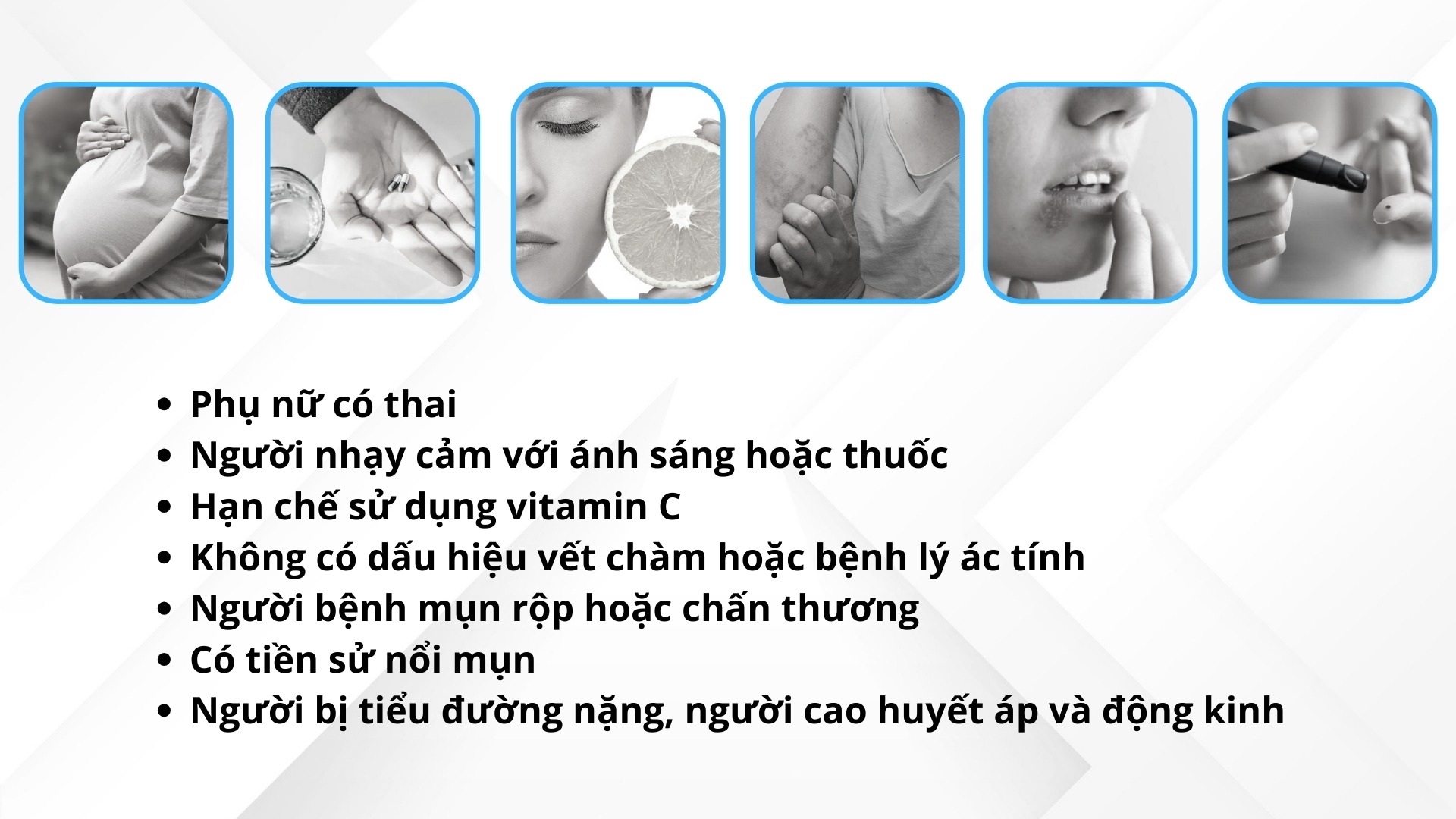 Máy Trị Sẹo, Trẻ Hóa Da Laser CO2 Fractional OSAKA DERMACLEAR Model FG900S Android Một Số Lưu Ý Và Chống Chỉ Định Khi Sử Dụng