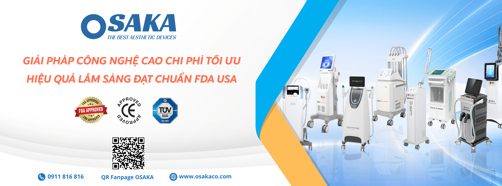 Máy Triệt Lông DPL OSAKA LUMINA Model VE2000 Giải pháp công nghệ cao