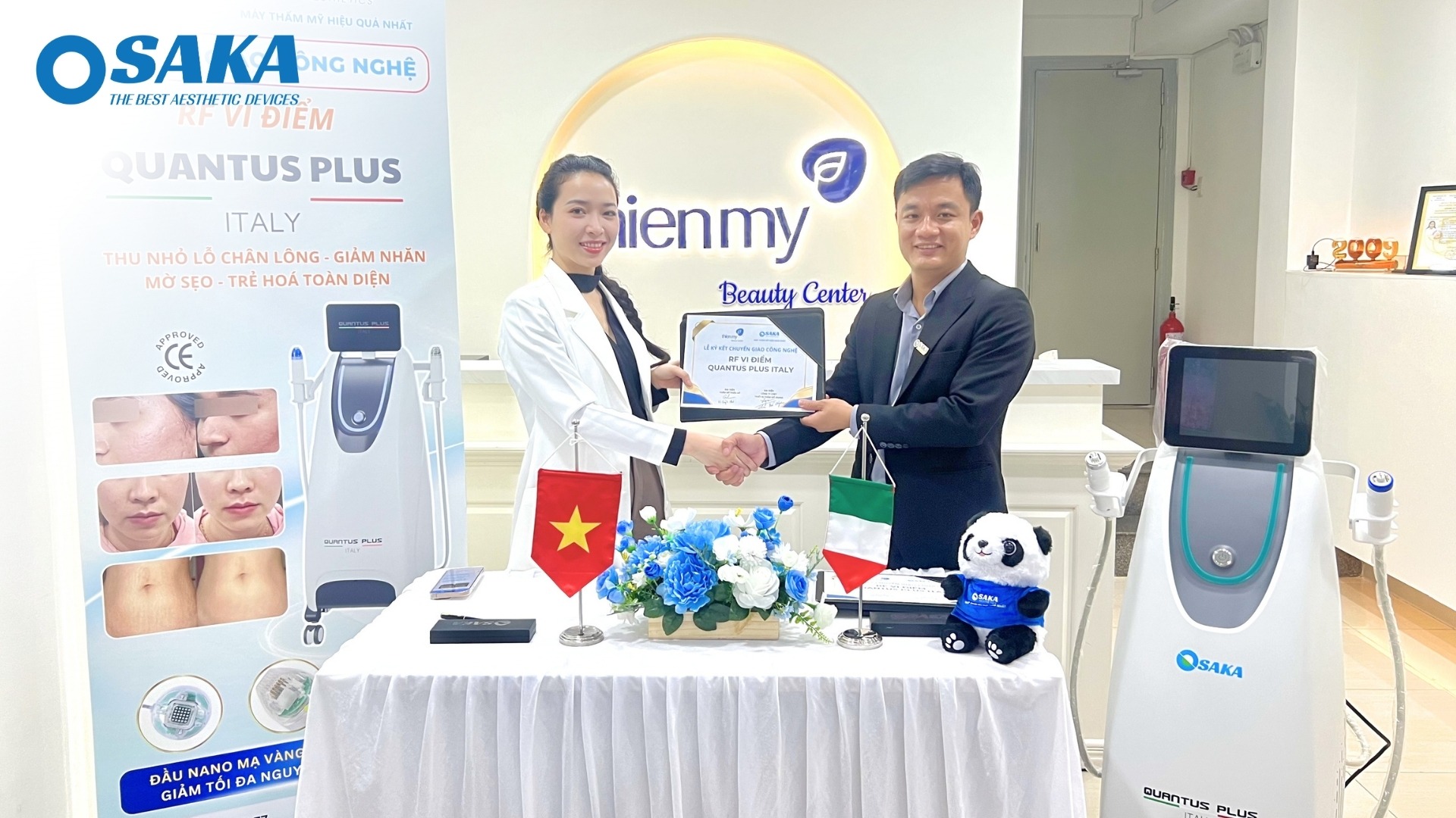 Đột Phá Công Nghệ Tái Tạo Da – OSAKA Chuyển Giao Hệ Thống RF VI ĐIỂM QUANTUS PLUS Đến THIỆN MỸ BEAUTY CENTER THAM MY THIEN MY 14