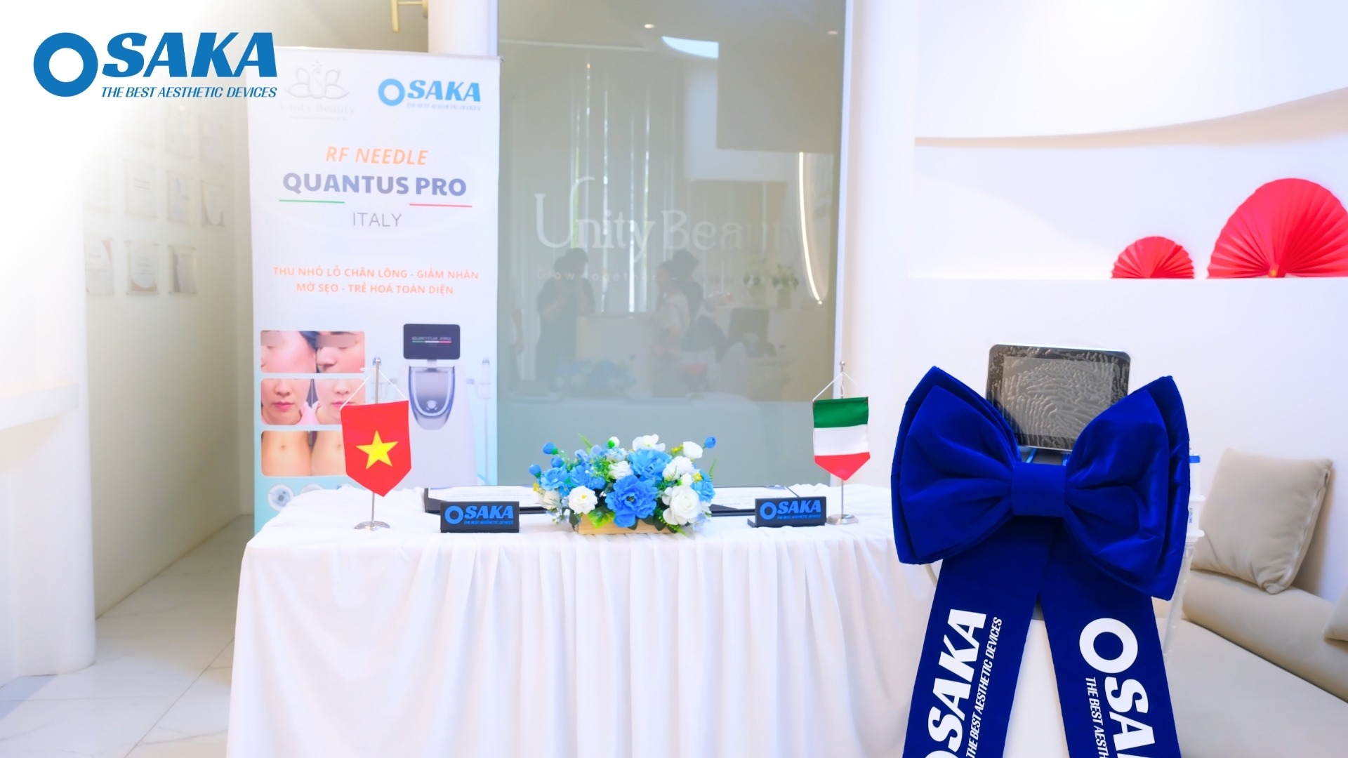 Khai Mở Kỷ Nguyên Trẻ Hóa Đa Tầng - OSAKA Chuyển Giao RF Needle Quantus Pro Italy Cho Phòng Khám Da Liễu Unity Beauty PKDL UNITY 10