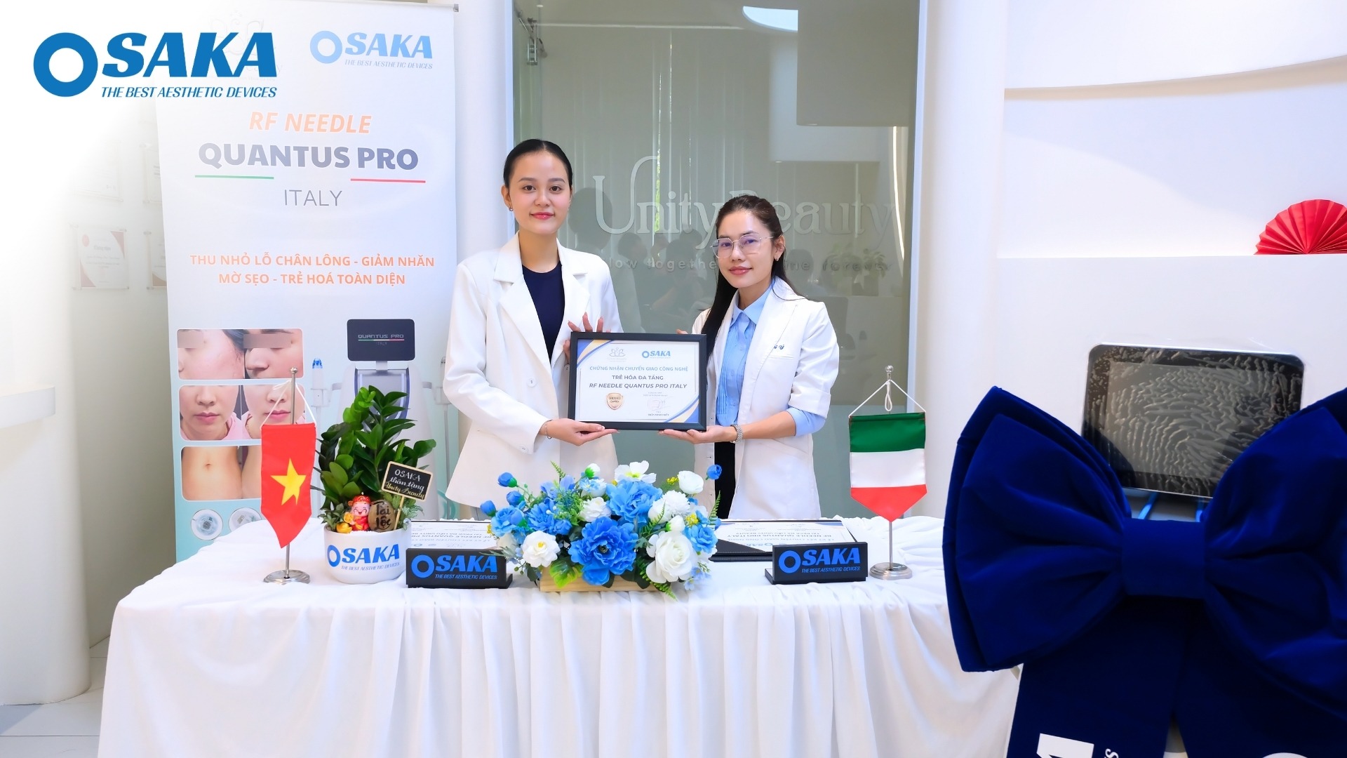 Khai Mở Kỷ Nguyên Trẻ Hóa Đa Tầng - OSAKA Chuyển Giao RF Needle Quantus Pro Italy Cho Phòng Khám Da Liễu Unity Beauty PKDL UNITY 8